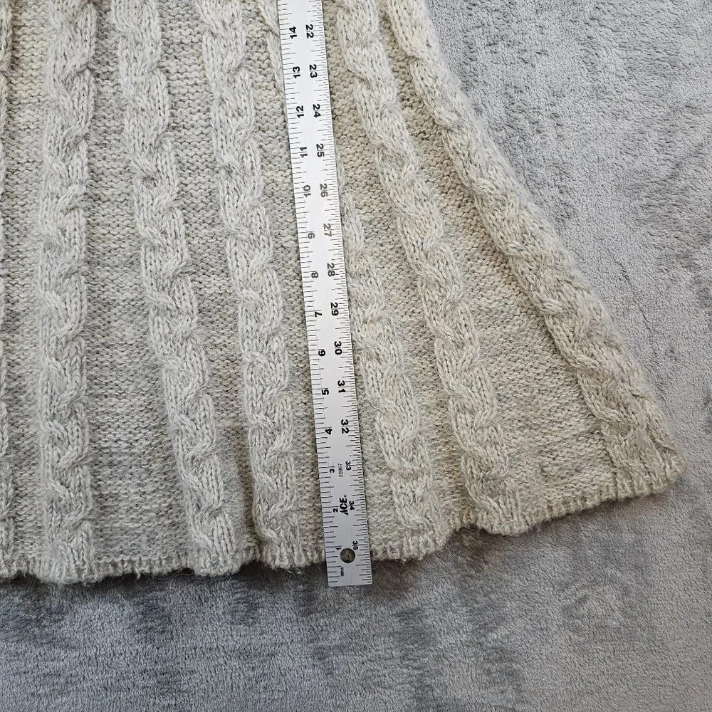 Free People Sweater Dress Womens Small Petite Gray Wool Blend Nordic Nights Knit